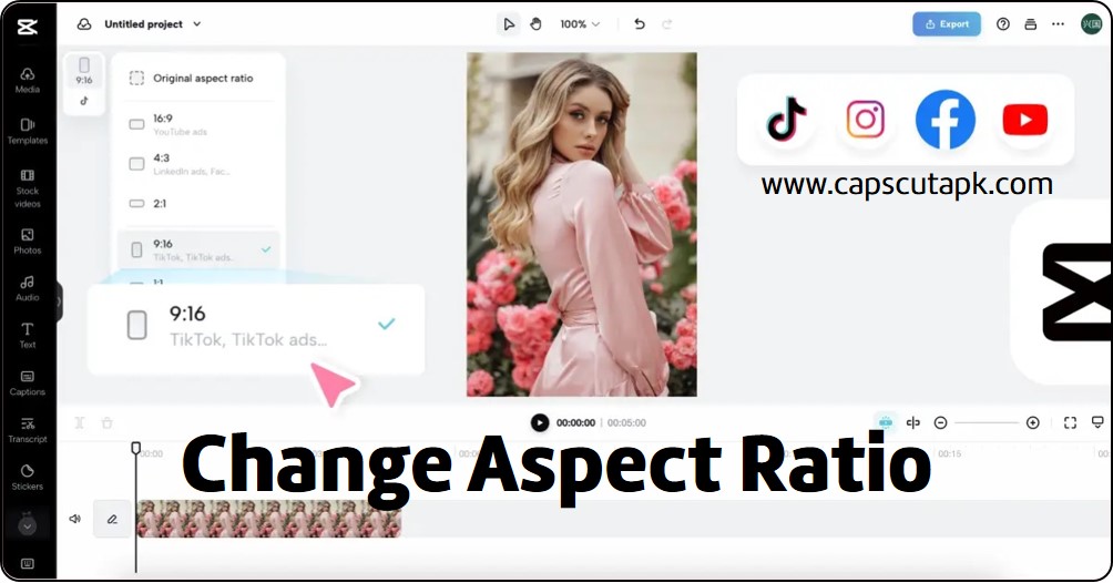 how change capcut aspect ratio