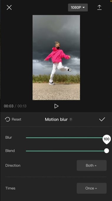 how to add motion blur effect in capcut